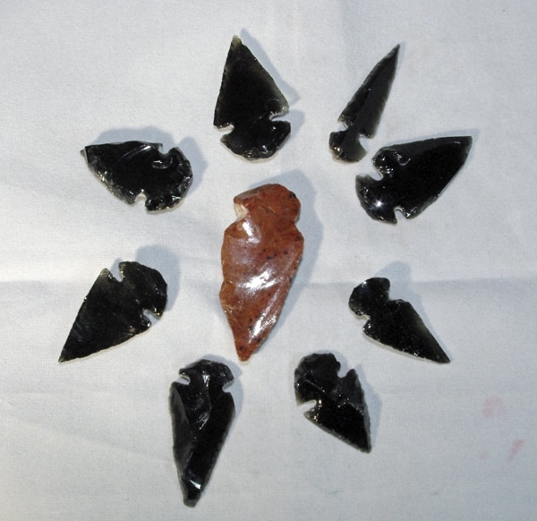 Black Obsidian Arrowheads