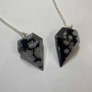 Snowflake Obsidian Pendulum